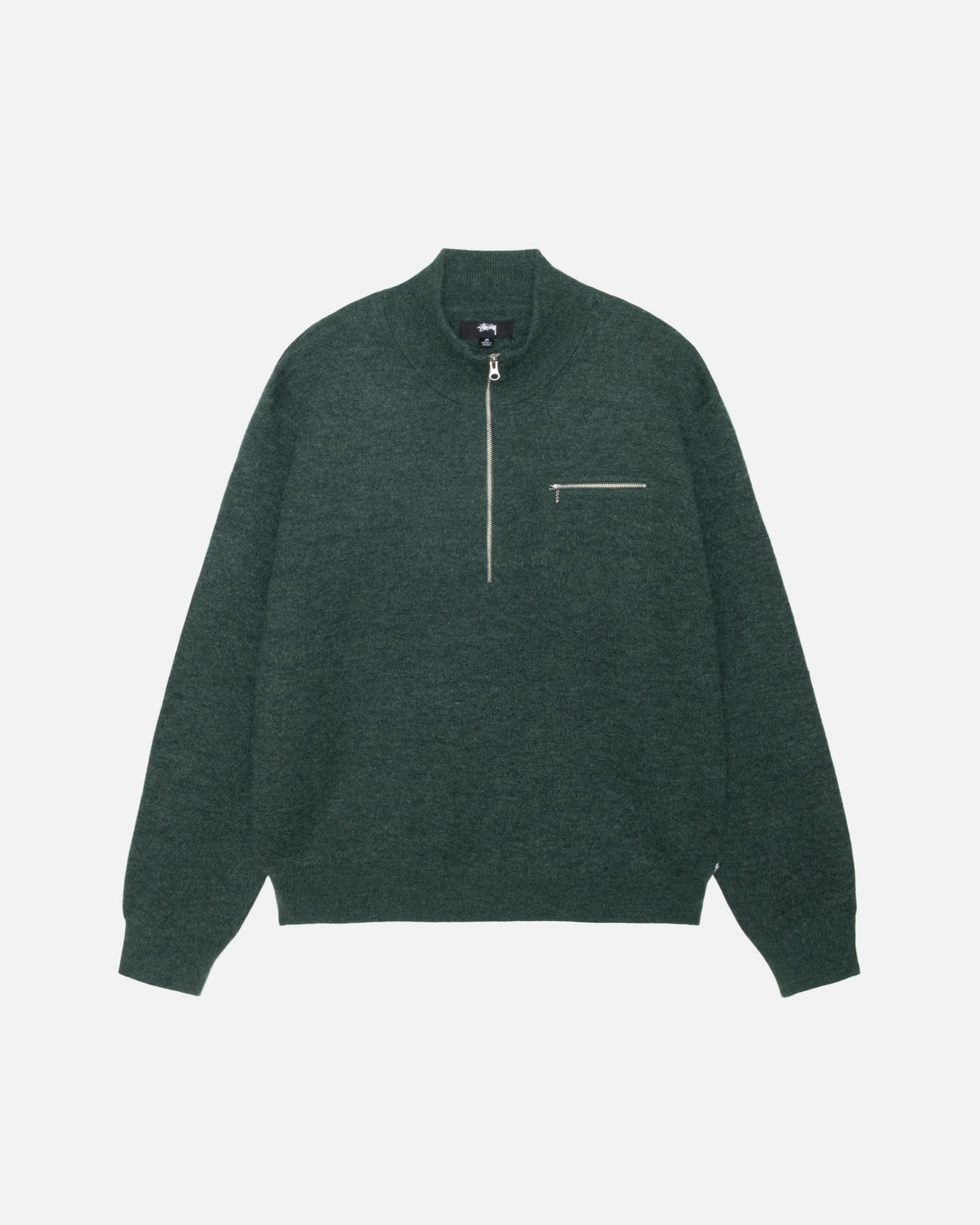 HALF ZIP MOCK NECK SWEATER