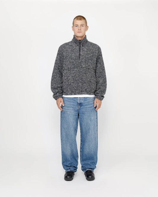 WOOL BLEND SHERPA MOCK NECK